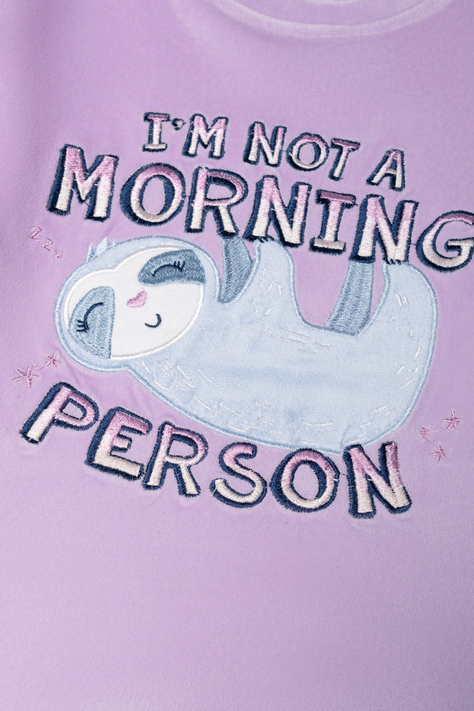 Sloth Pyjama Set Lilac