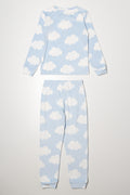 Head In The Cloud Fleece Pyjama Set Blue (2)