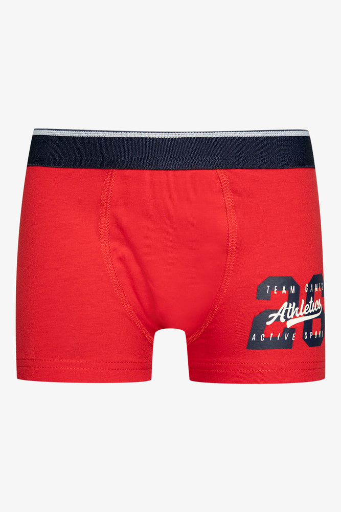 3 Pack Tennis Boxers Grey, Red And Green