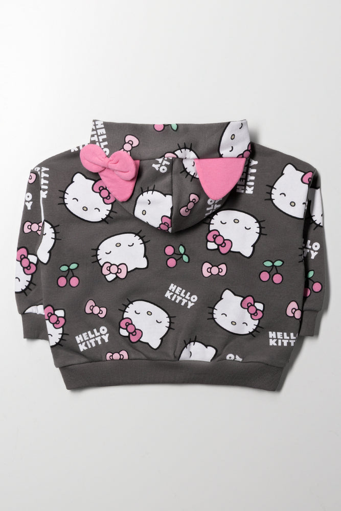 Hello Kitty Hoodie Charcoal (2)
