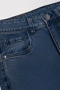 Straight Leg Denim Jeans Blue (1)