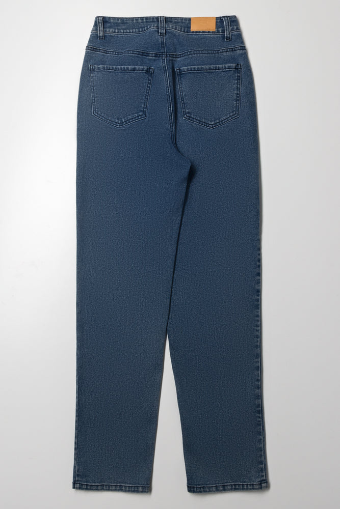 Straight Leg Denim Jeans Blue (3)