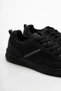 Lace Up Trainers Black (3)