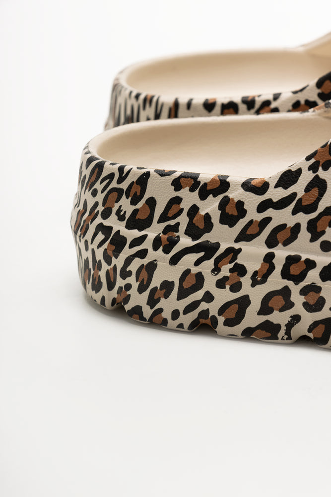 Animal Double Buckle Slides Natural (3)