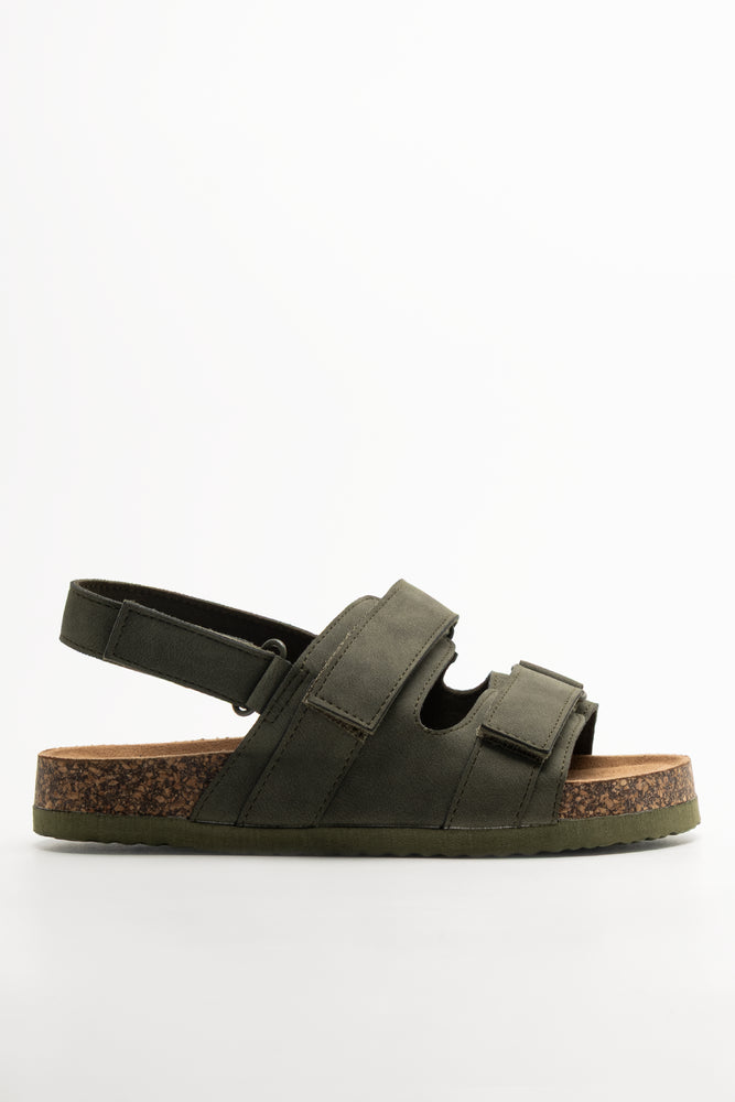 Double Band Sandals Green