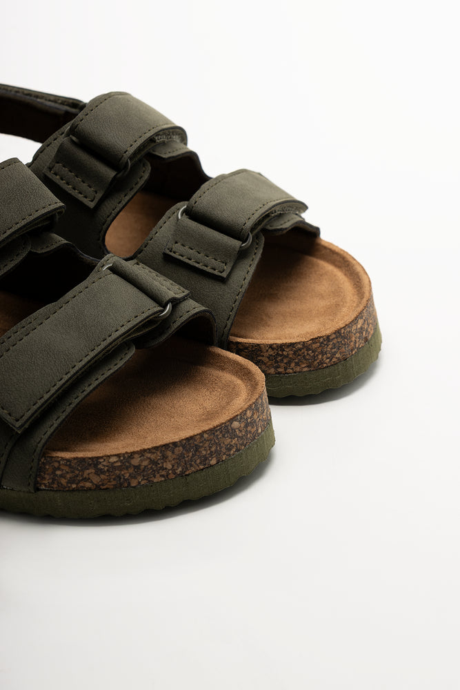 Double Band Sandals Green (2)