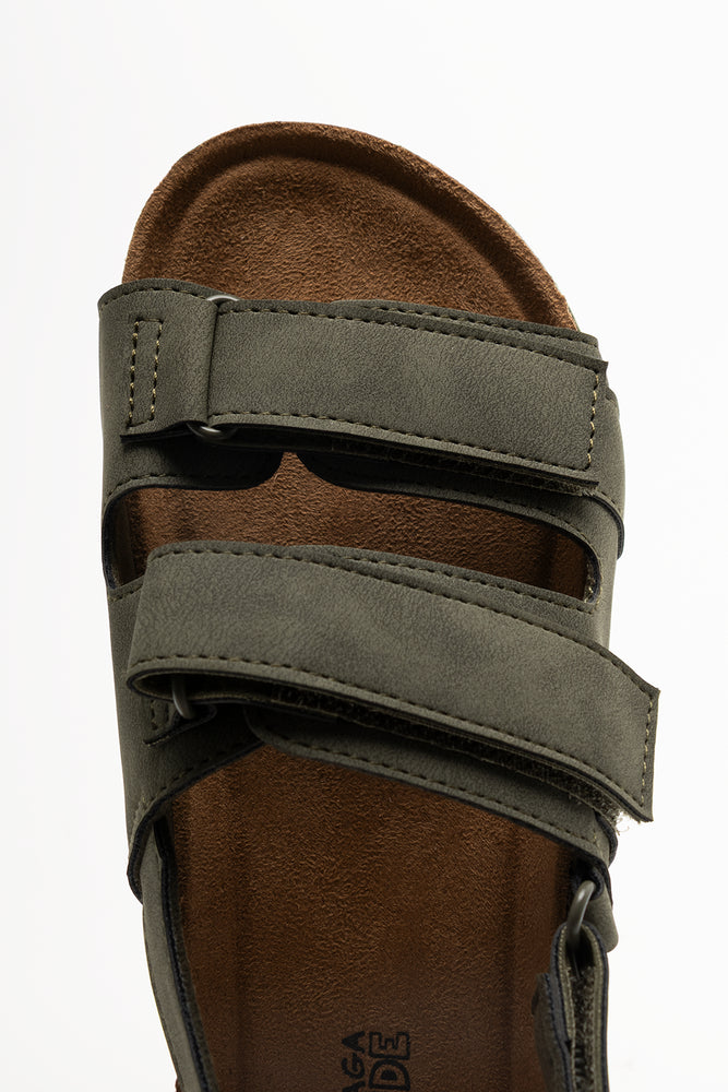 Double Band Sandals Green (4)