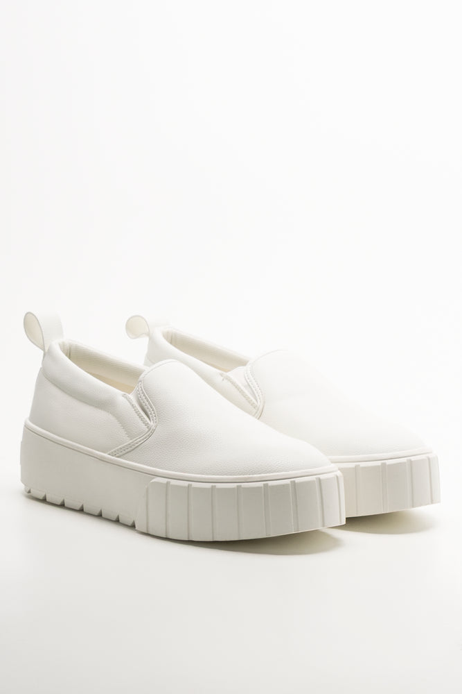 Platform Slip On Sneaker White
