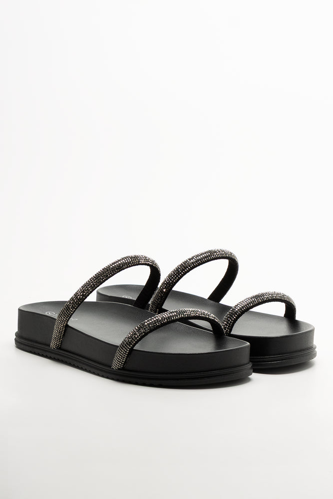 Diamante Sandals Black