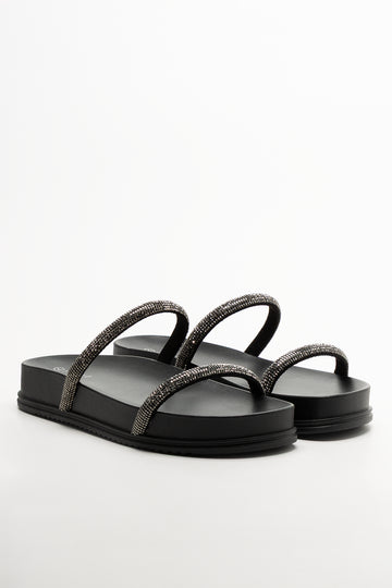 Diamante Sandals Black