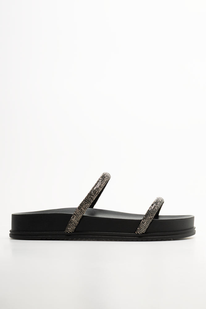 Diamante Sandals Black