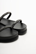 Diamante Sandals Black (2)