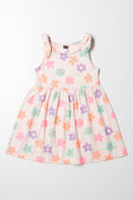 Floral Sleeveless Dress Light Pink