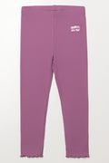 Rib Leggings Purple