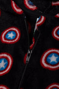 Captain America Fleece Onesie Black (1)