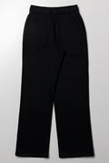 Straight Leg Trackpants Black