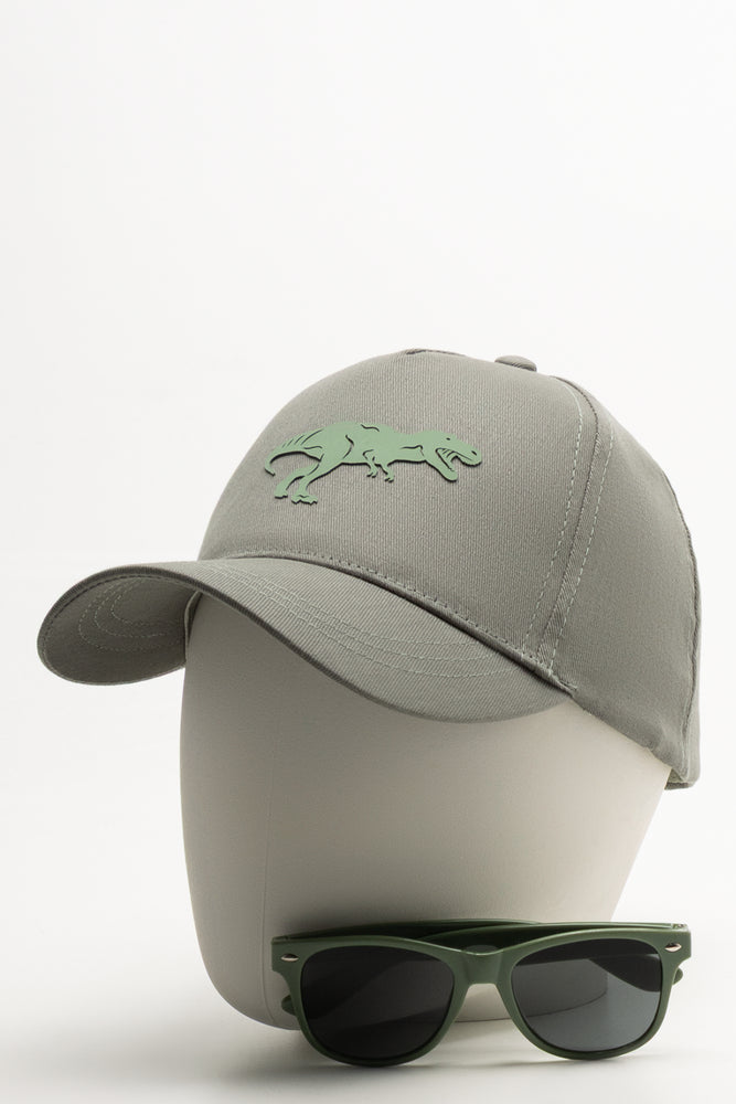 Dino Cap And Sunglasses Set Green