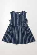 Denim Bow Dress Blue