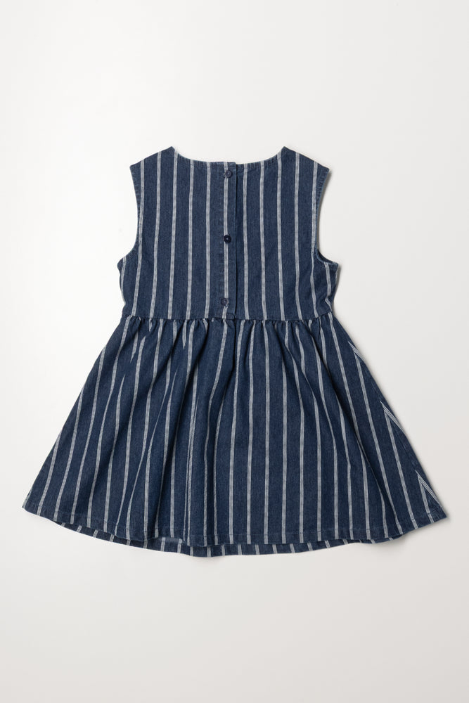 Denim Bow Dress Blue (2)