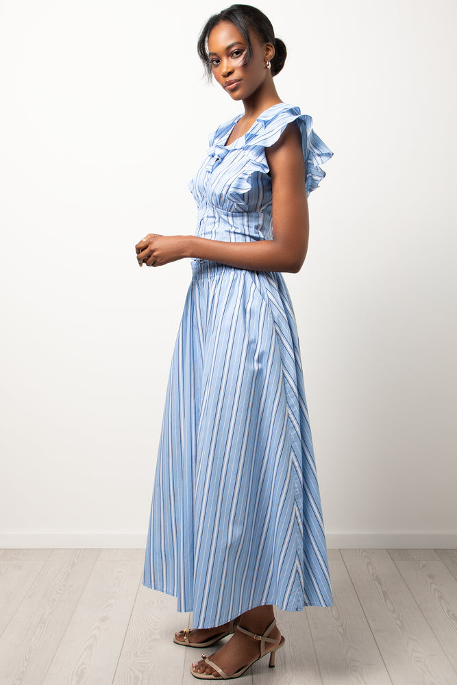 Stripe Sleeveless Top Blue