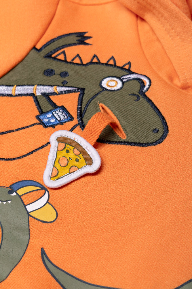 Dinosaur Hooded Tracktop Orange