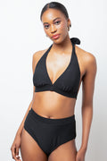 Halter Neck Bikini Top Black