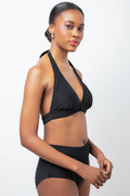 Halter Neck Bikini Top Black (1)