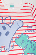 Dinosaur Friends Romper Red (1)