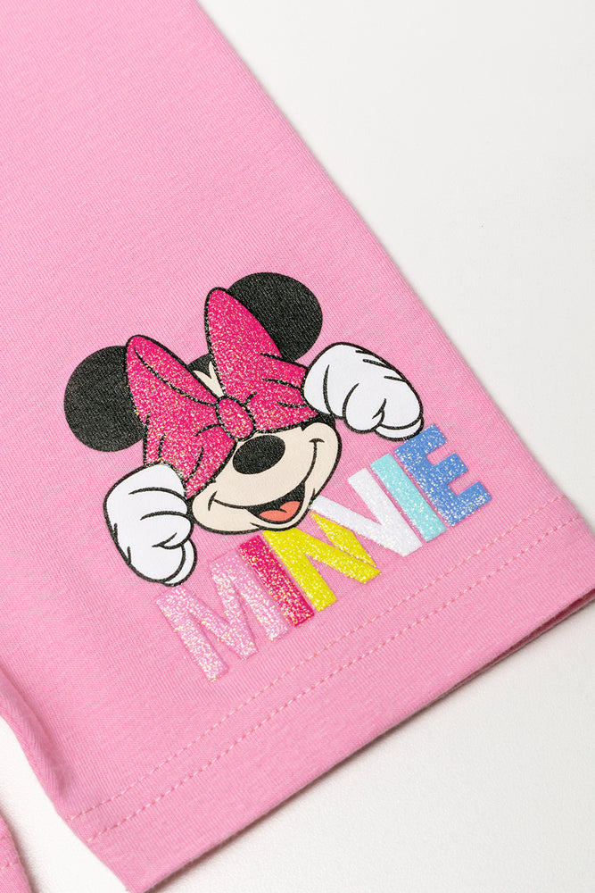 Minnie Mouse 2 Pack Cycling Shorts Pink