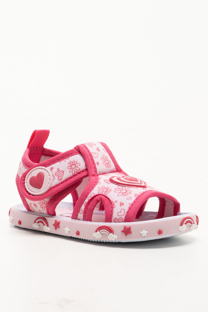Heart Sandals Pink (1)