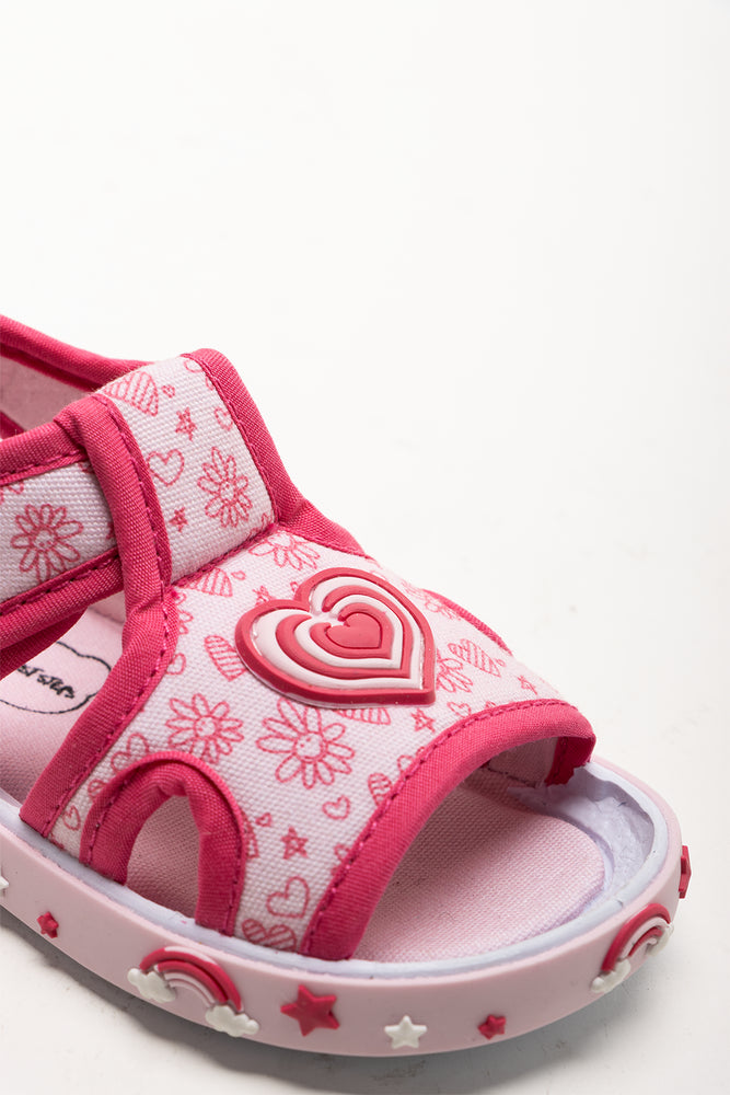Heart Sandals Pink (2)