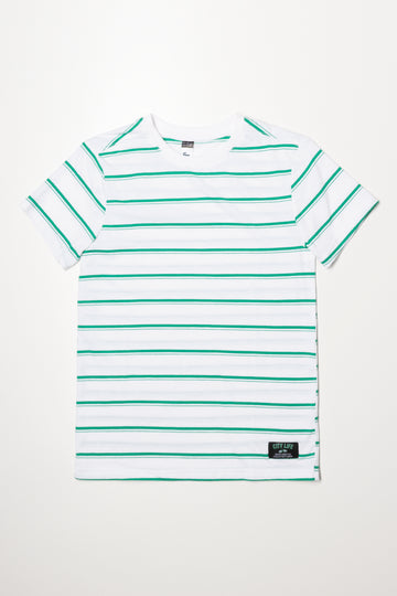 Short Sleeve Stripe T-Shirt Green