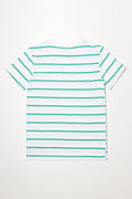 Short Sleeve Stripe T-Shirt Green (2)