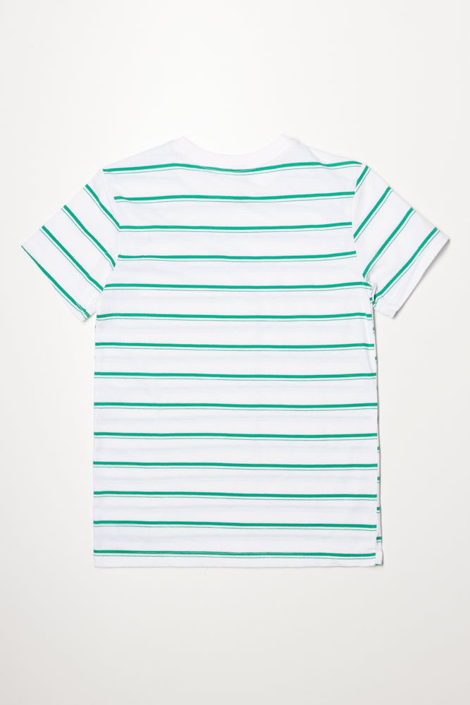 Short Sleeve Stripe T-Shirt Green (2)