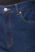 Turn Up Hem Denim Jean Blue (4)