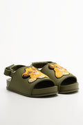 Simba Slides Dark Green And Yellow