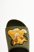 Simba Slides Dark Green And Yellow (4)