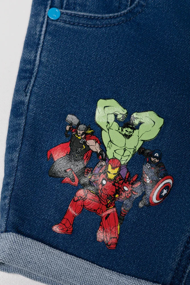 Avengers Denim Shorts Blue (2)