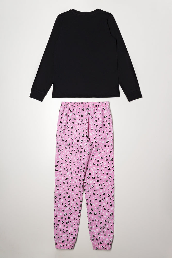 Bear Pyjamas Black And Pink (2)