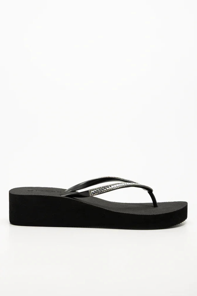 Platform Flip Flop Black (1)