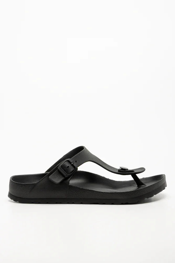 Thong Moulded Sandals Black (1)