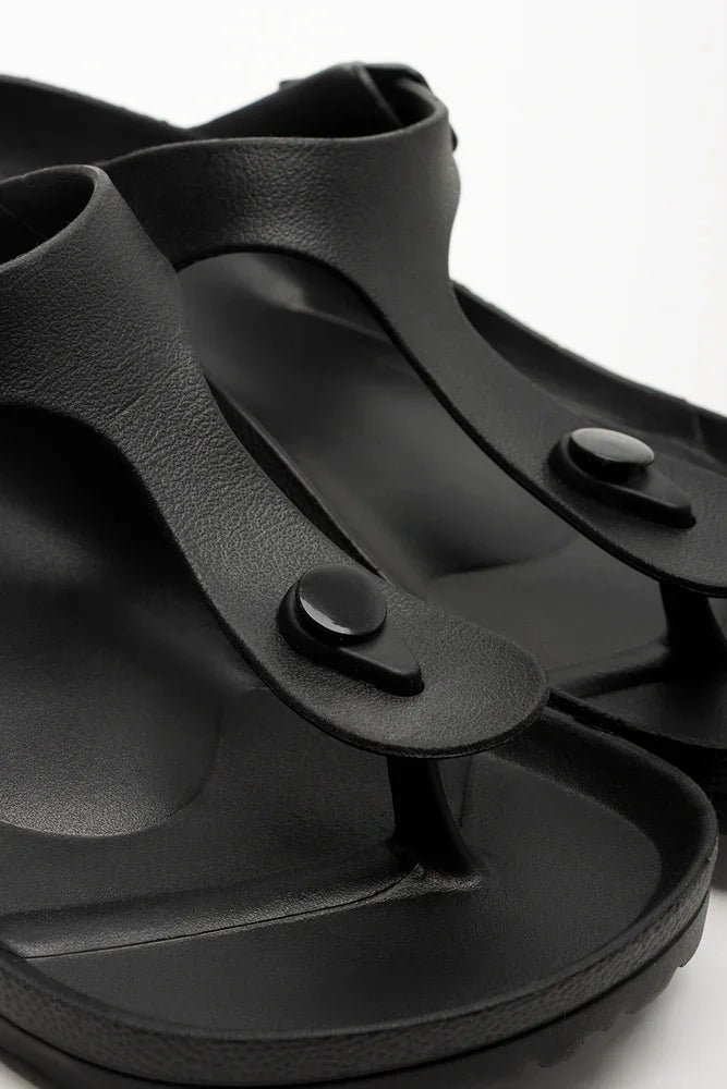 Thong Moulded Sandals Black (2)