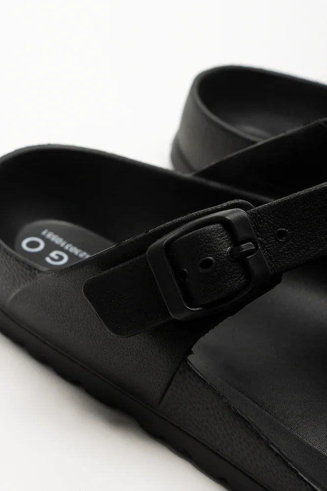 Thong Moulded Sandals Black (3)