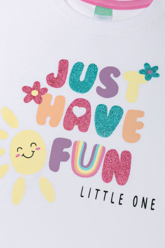 Just Have Fun Short Sleeve T-Shirt White