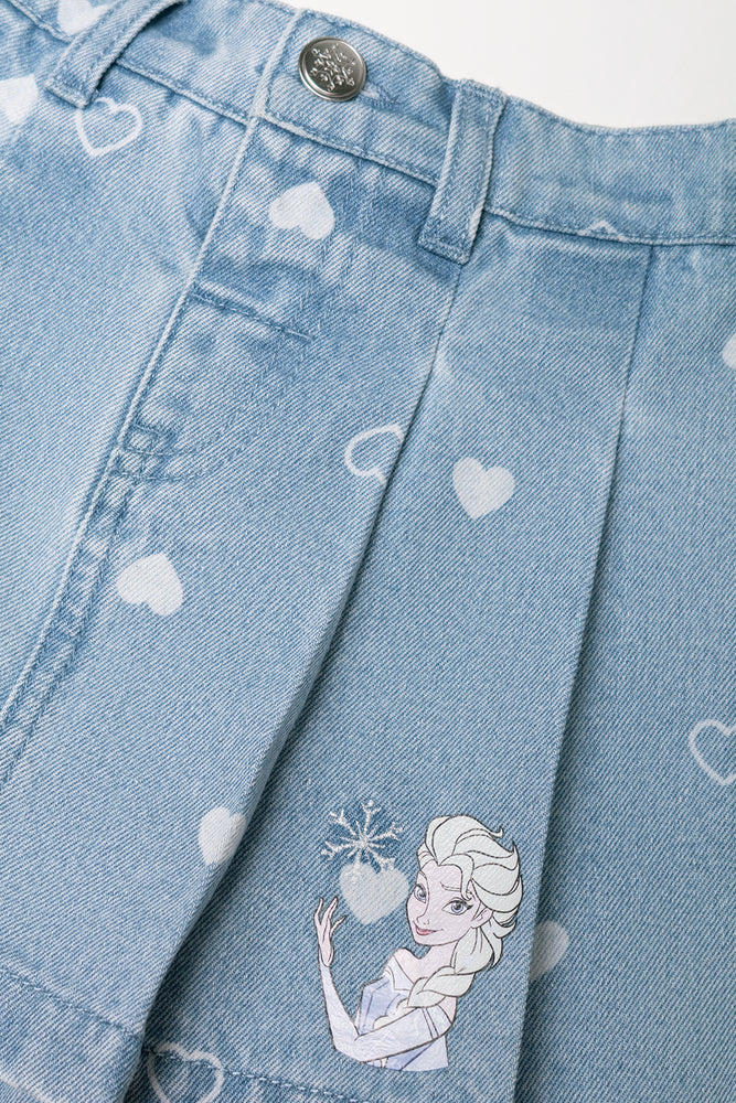 Frozen Denim Skirt Light Blue
