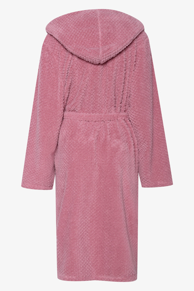 Hooded Sherpa Gown Pink