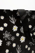 Flower Shopper Bag Black (6)