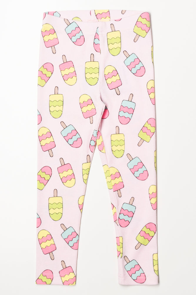 Ice Cream Leggings Light Pink