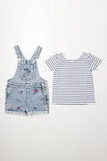 Embroidered Dungaree Light Blue (3)