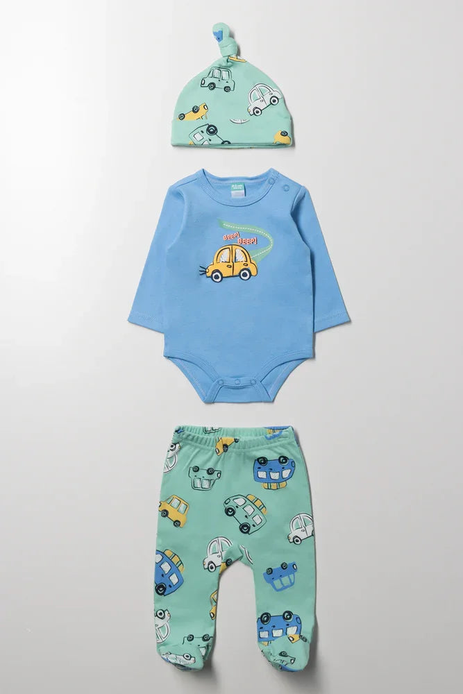 Car Vest And Leggings Set Green
